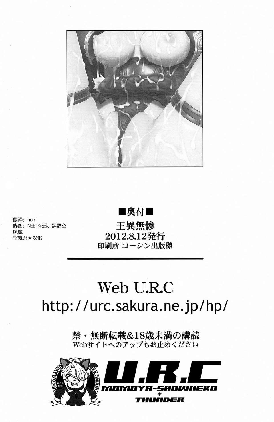 (C82)(同人誌)[U.R.C (桃屋しょう貓)] 王異無慘 (真 三國無雙)[空気系★漢化] 39/40 