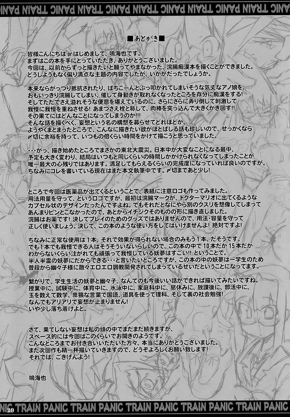 (C80) (同人誌) [成宮] PANIC TRAIN (東方) 28/30 