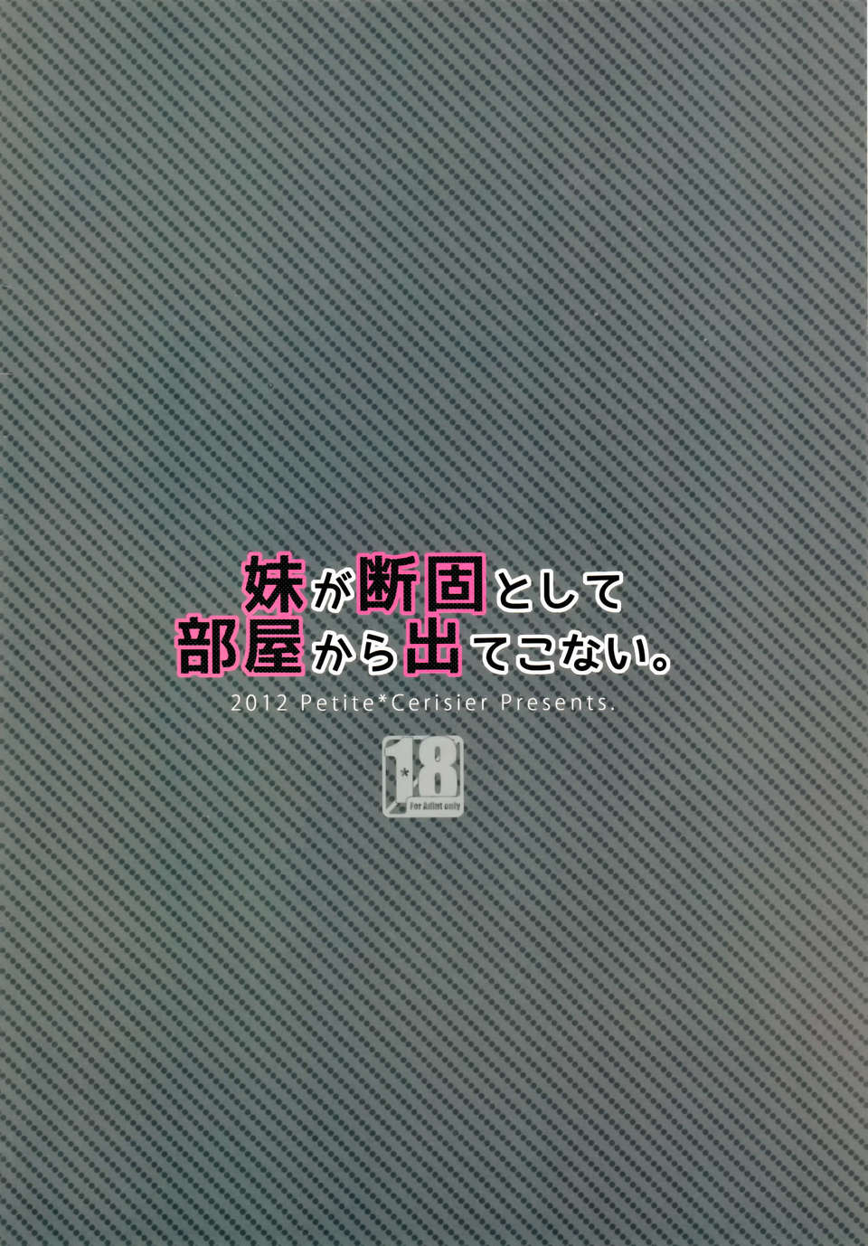 [空気系☆漢化] (コミティア101) [Petite＊Cerisier (桜はんぺん)] 妹が斷固として部屋から出てこない。 14/16 