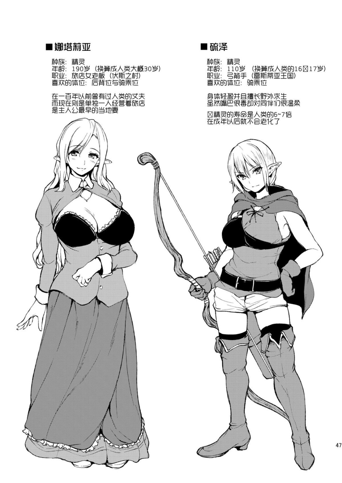 [鬼畜王漢化組](C93) [しまぱん (立花オミナ)] 異世界ハーレム物語(異世界後宮物語) [巨乳.搾精.後宮] 47/49 