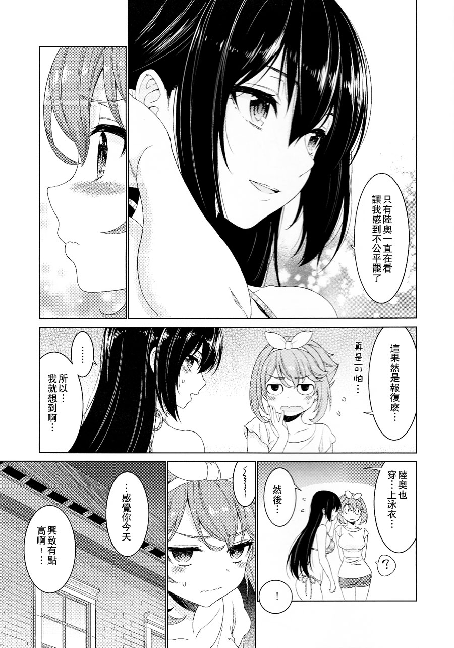 [百合鎮守府藥廠漢化] (C88) [DKsha (加瀬大輝)] 陸奧と長門のバケーションラブ♡ (艦隊これくしょん -艦これ-) 14/23 