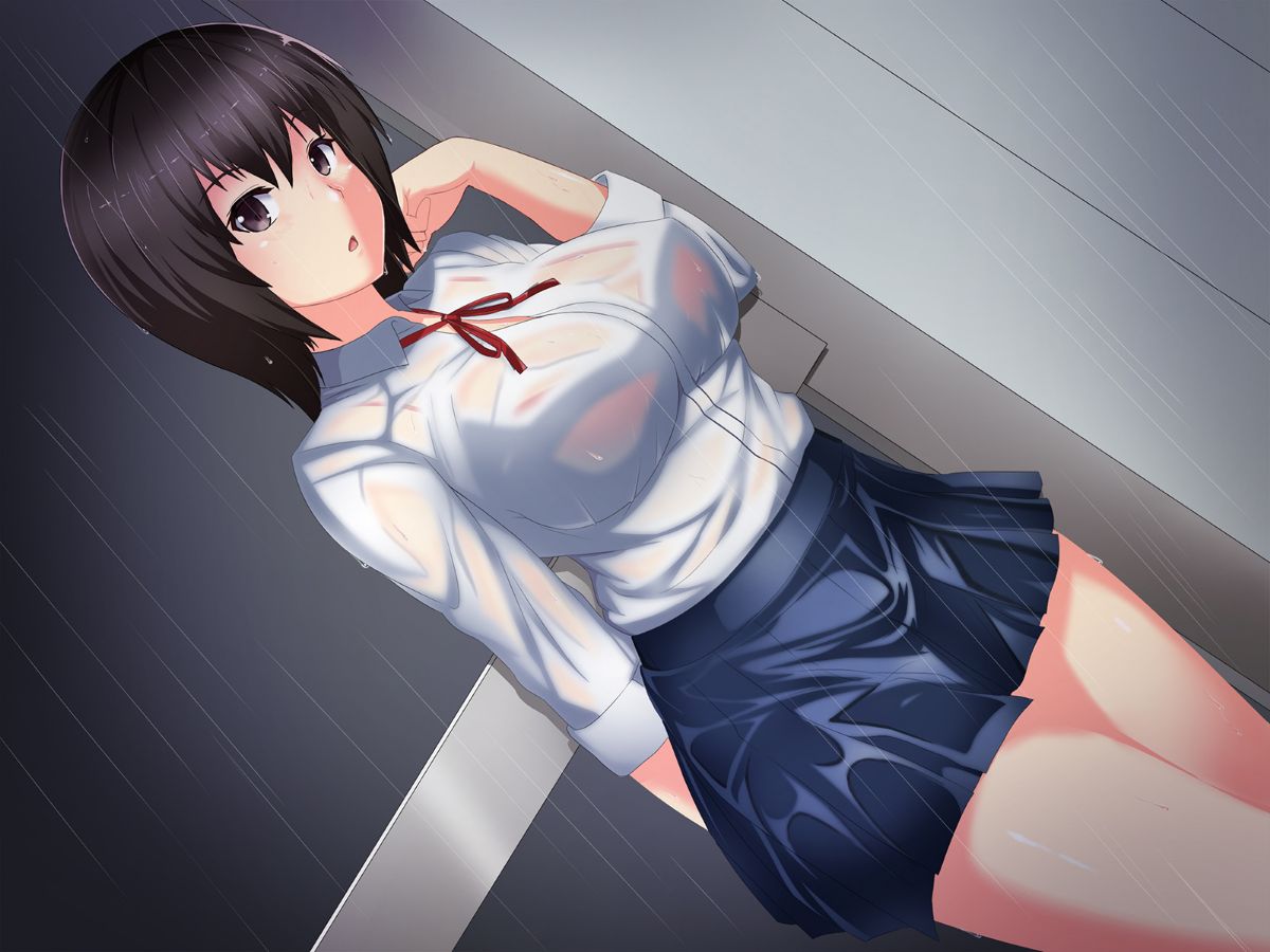 (同人CG集) [ぱいん] 快楽雨天 ～巨乳後輩JKと濡れ透けSEX～ 105/157 