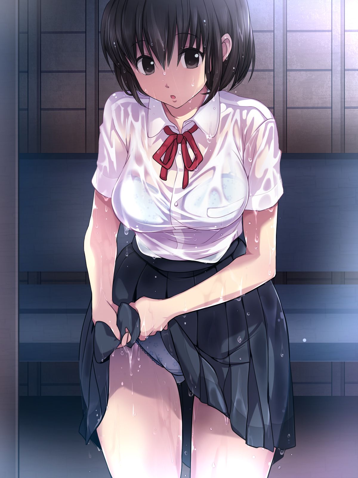 (同人CG集)濡れ透けJ○雨宿りレイプ 前+後 259/488 