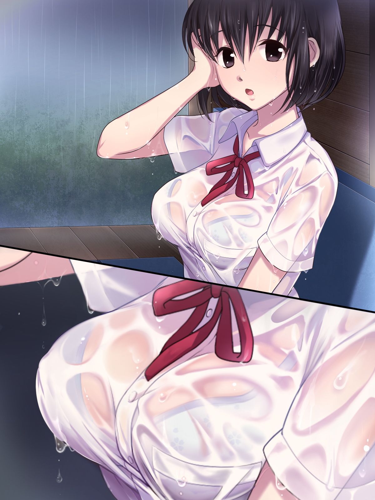 (同人CG集)濡れ透けJ○雨宿りレイプ 前+後 265/488 