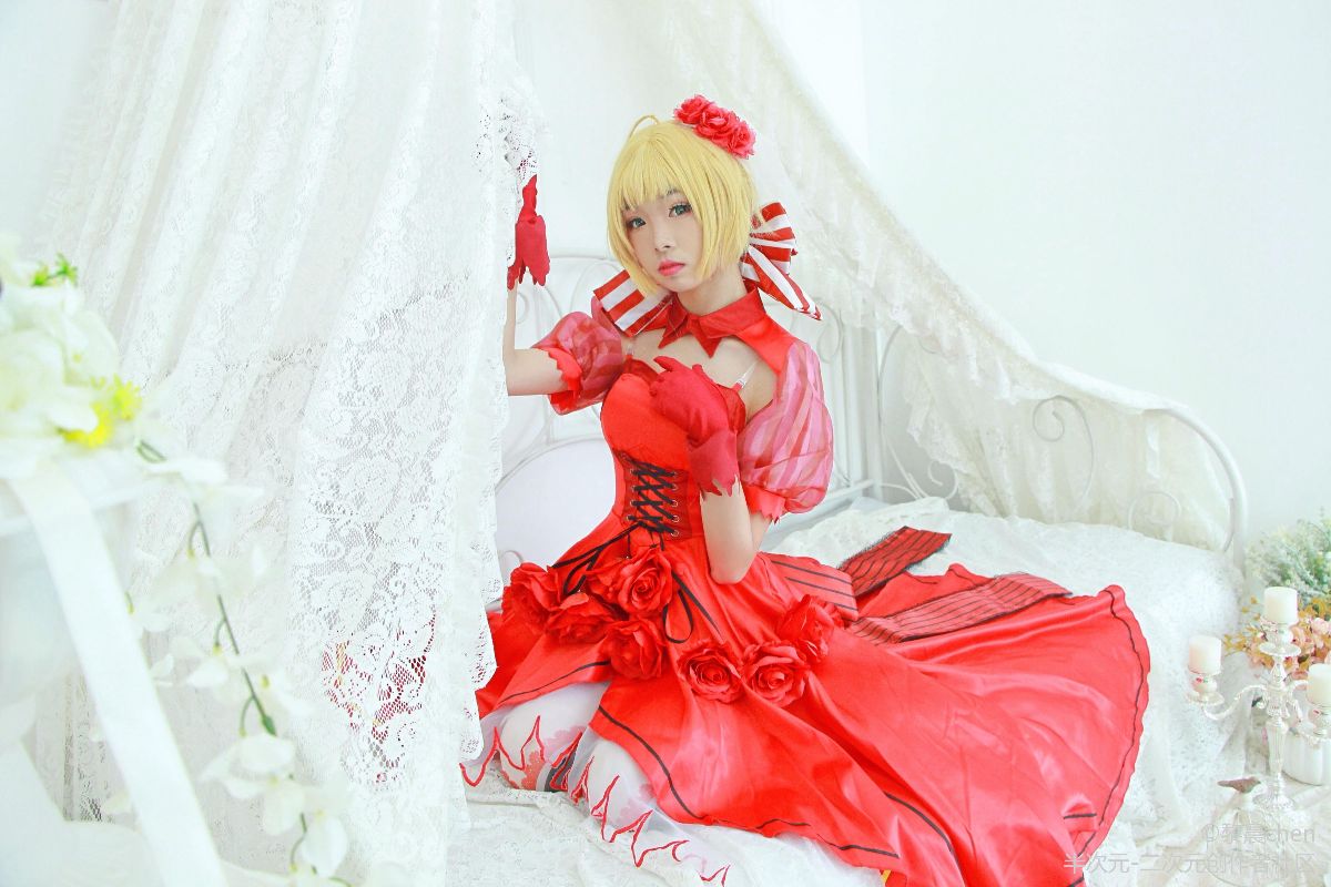 《Fate Extra》Saber紅玫瑰禮服 C O S P L A Y 32/43 