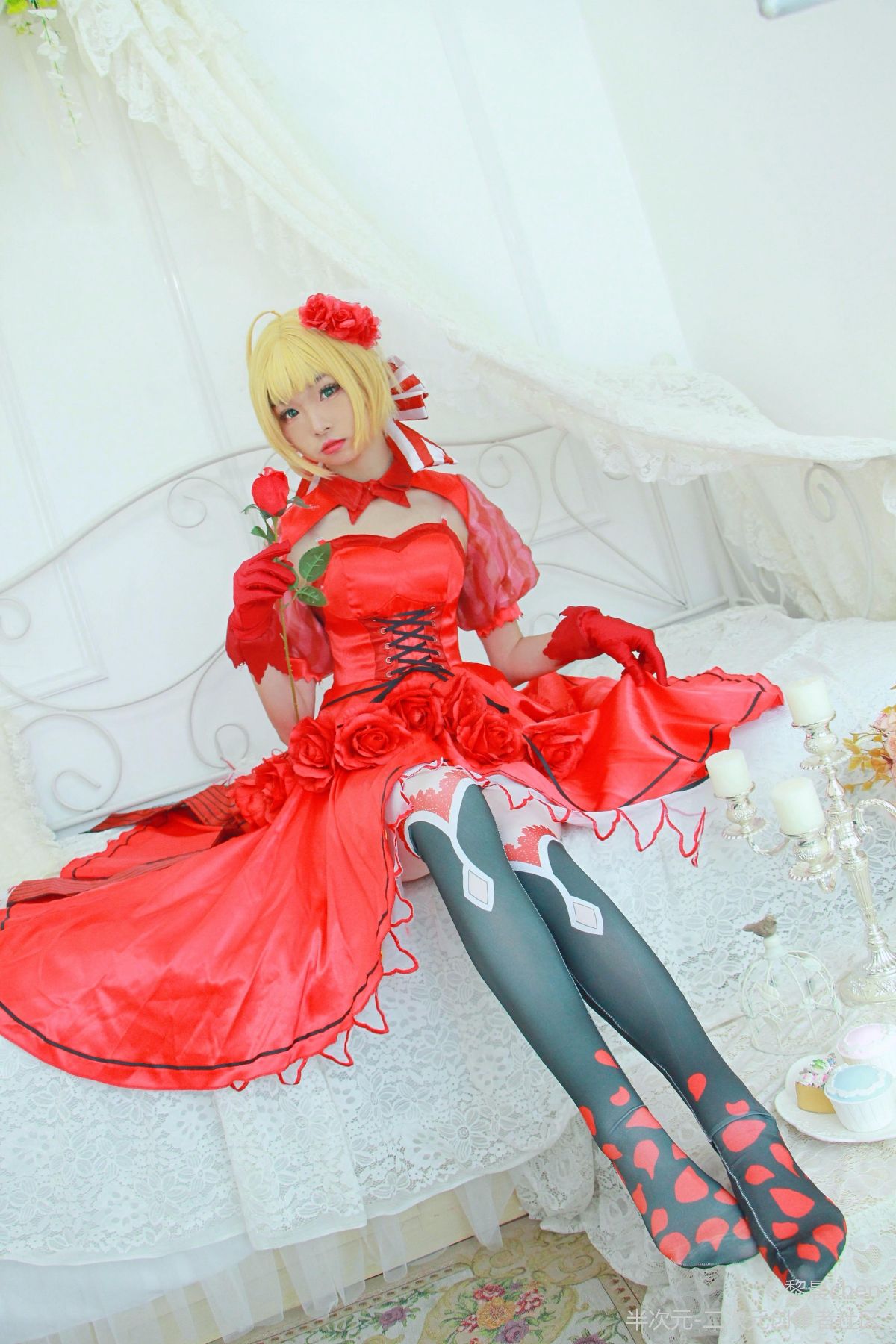 《Fate Extra》Saber紅玫瑰禮服 C O S P L A Y 34/43 