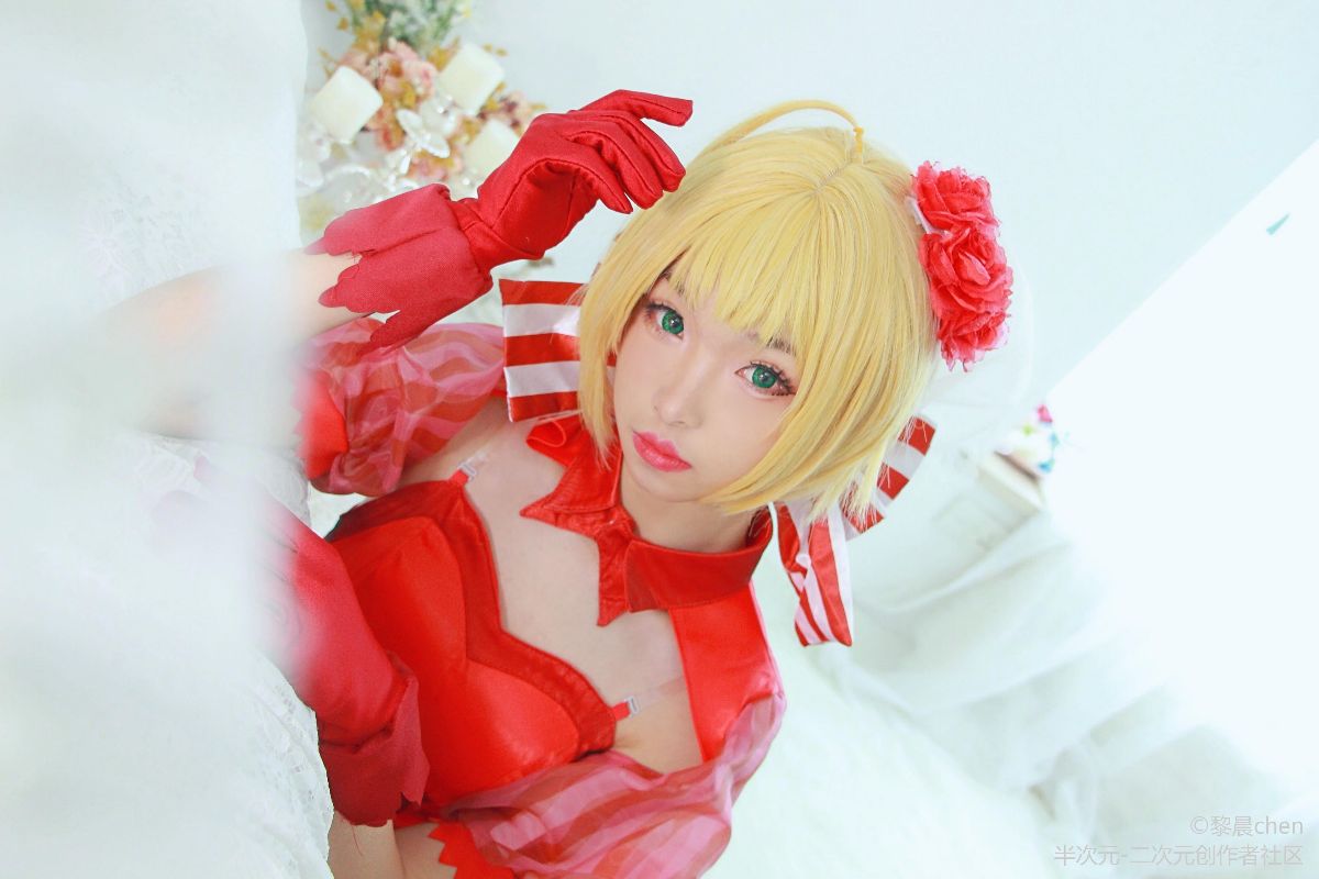 《Fate Extra》Saber紅玫瑰禮服 C O S P L A Y 35/43 